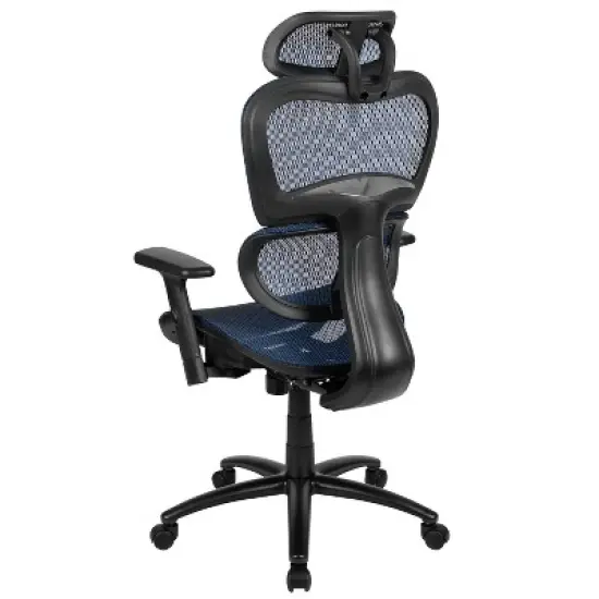 Flash Furniture Ergonomic Mesh Office Chair with 2-to-1 Synchro-Tilt, Adjustable Headrest, Lumbar Support, and Adjustable Pivot Arms image {10}