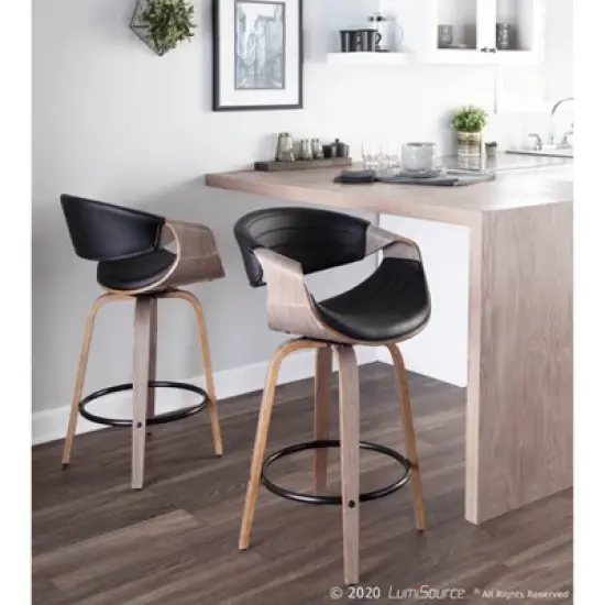 Set of 2 Symphony Upholstered Counter Height Barstools - Lumisource image {8}