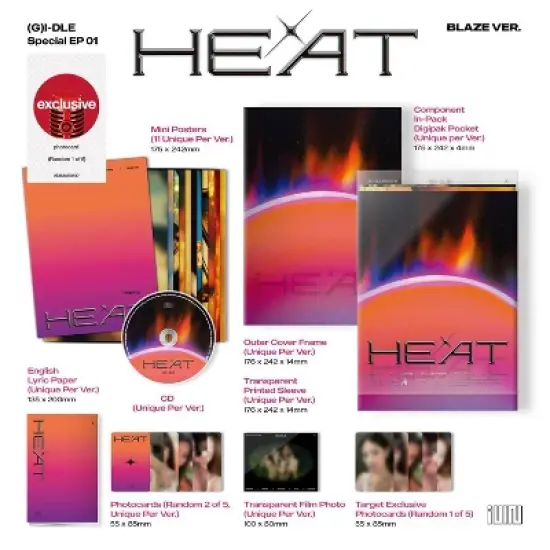 (G)I-DLE - HEAT (Target Exclusive, CD) (BLAZE VER.) image {1}