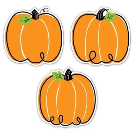 Creative Teaching Press&reg; Core D&eacute;cor Doodle Pumpkin 6" Designer Cut-Outs, 36 Per Pack, 3 Packs image {1}