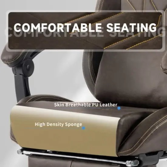 Gaming Chair, Video Game Chair with Massage Lumbar Support and Footrest, Comfortable Ergonomic Computer Chair image {5}