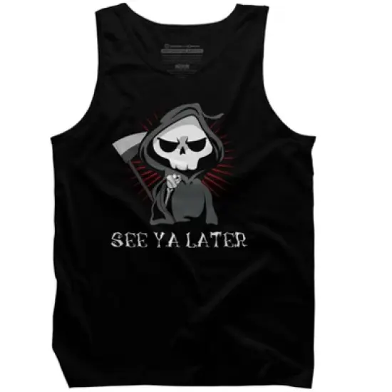Men's Design By Humans See Ya Later Halloween T Shirt By thebeardstudio Tank Top image {4}