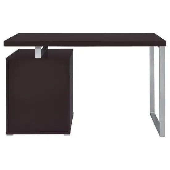 Brennan 3 Drawer Office Desk with Reversible Cabinet - Coaster image {7}