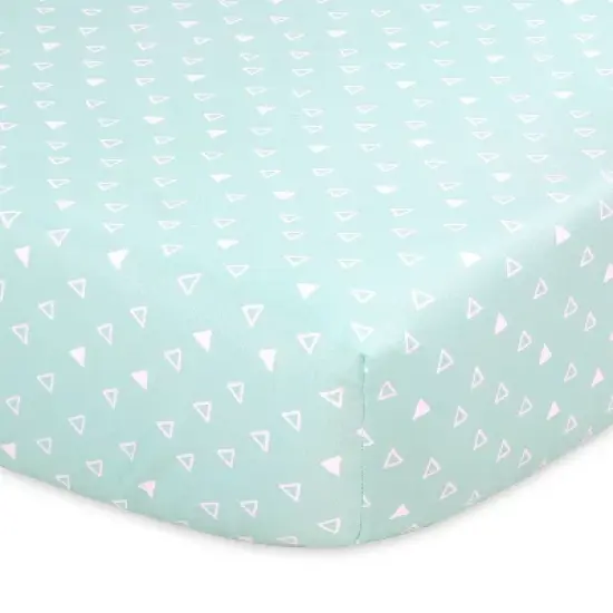 The Peanutshell Fitted Crib Sheets - Mint Safari - 2pk image {3}