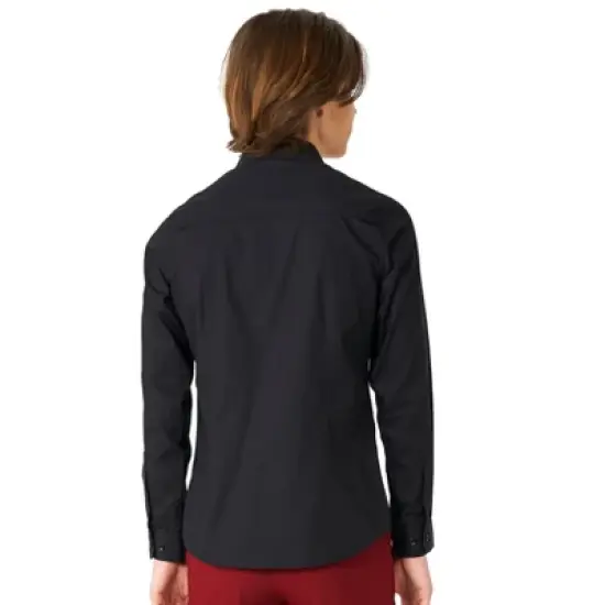 OppoSuits Teen Boys Shirt - Black Knight - Black image {1}