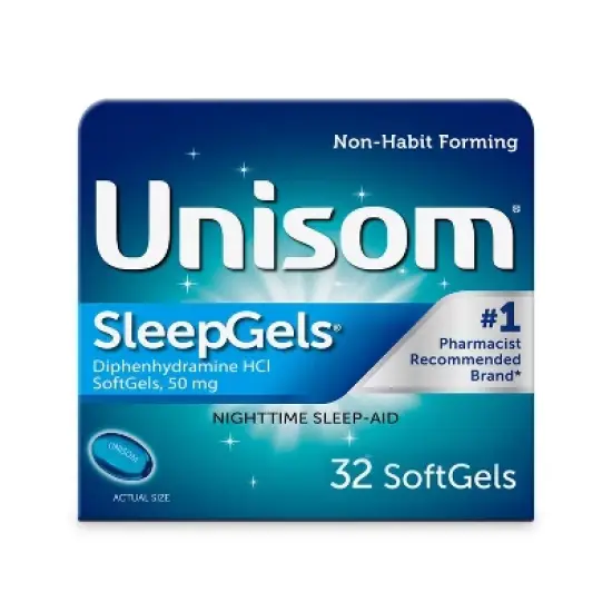 Unisom SleepGels Nighttime Sleep-Aid Softgels - Diphenhydramine HCl - 32ct image {7}