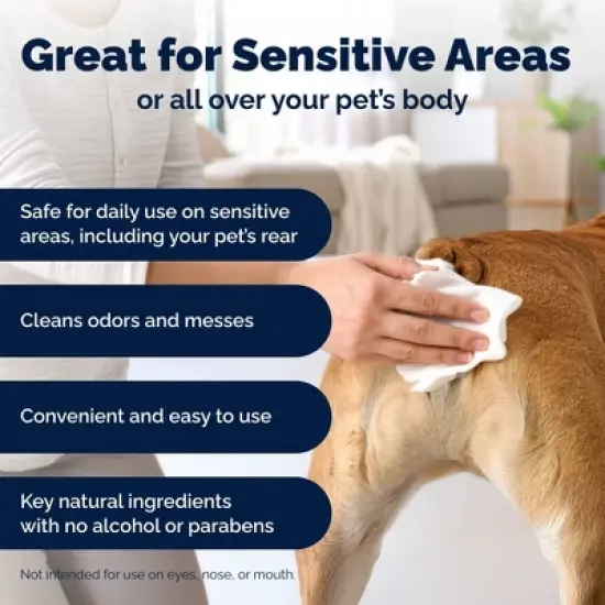 Vetnique Glandex Dog Rear End Wipes - 16oz/75ct image {4}