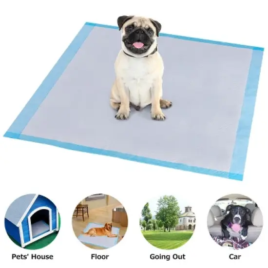 Costway 150 PCS Puppy Pet Pads Dog Cat Wee Pee Piddle Pad Training Underpads (30'' x 30'') image {1}