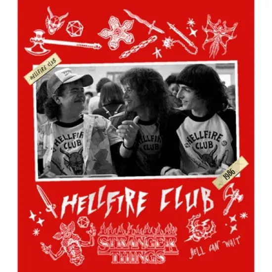 Girl's Stranger Things Hellfire Club Members T-Shirt image {1}
