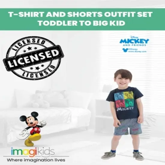 Disney Mickey Mouse Lilo & Stitch T-Shirt and Shorts Outfit Set Little Kid to Big Kid image {1}