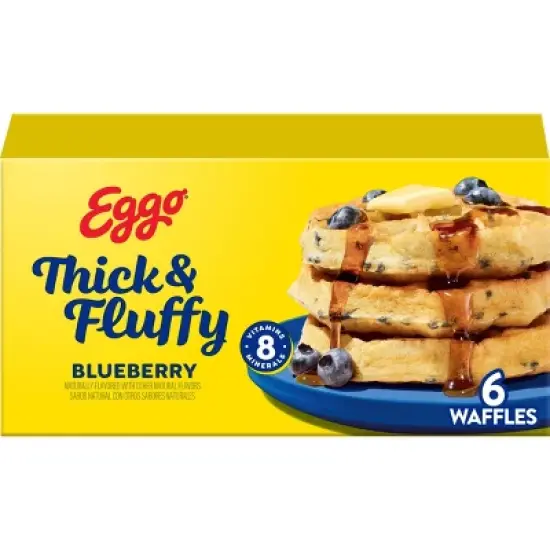 Eggo Thick and Fluffy Frozen Waffles Blueberry - 11.6oz/6ct image {9}