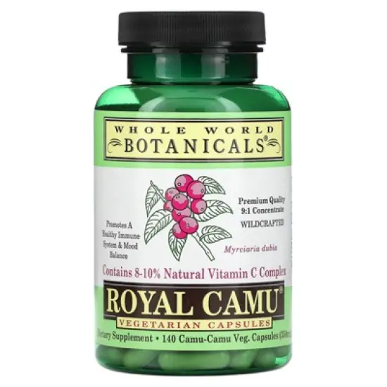 Whole World Botanicals Royal Camu, 350 mg, 140 Veg Capsules image {3}