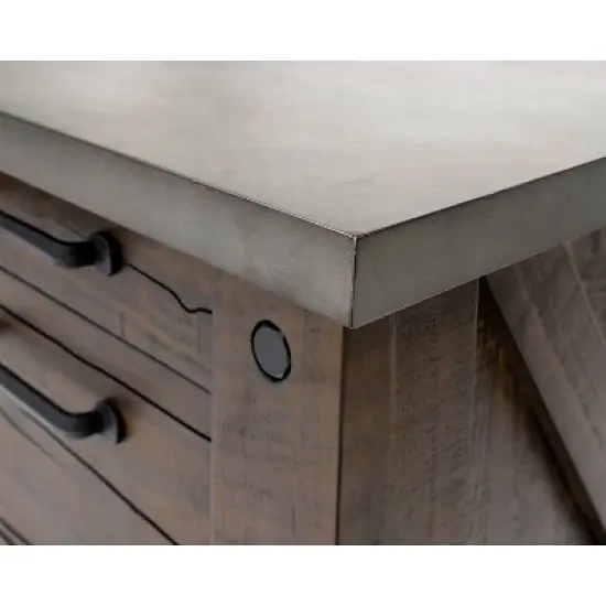 68" Jasper Double Pedestal Desk Brown - Martin Furniture image {3}