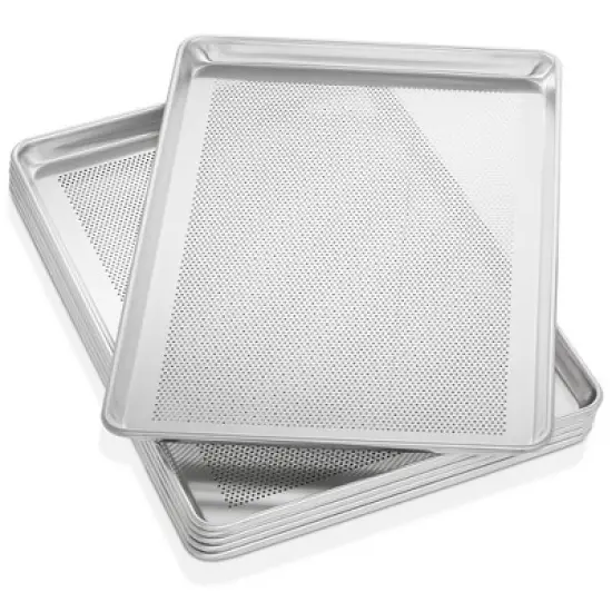GRIDMANN 18" x 26" Commercial Grade Aluminum Cookie Sheet Baking Tray Pan Full Sheet image {11}