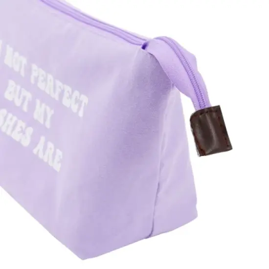 6 Pack Small Cosmetic Canvas Makeup Bags for Women with Zipper, 3 Colors and Designs (8 x 4 x 6 In) image {5}