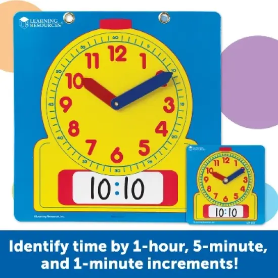 Learning Resources Write On/Wipe Clocks Classroom Set image {1}