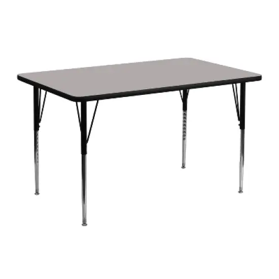Emma and Oliver 24x48 Rectangle HP Laminate Adjustable Activity Table image {2}