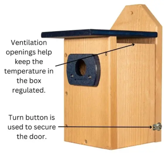 Cedar Standard Bluebird House (Blue) image {4}