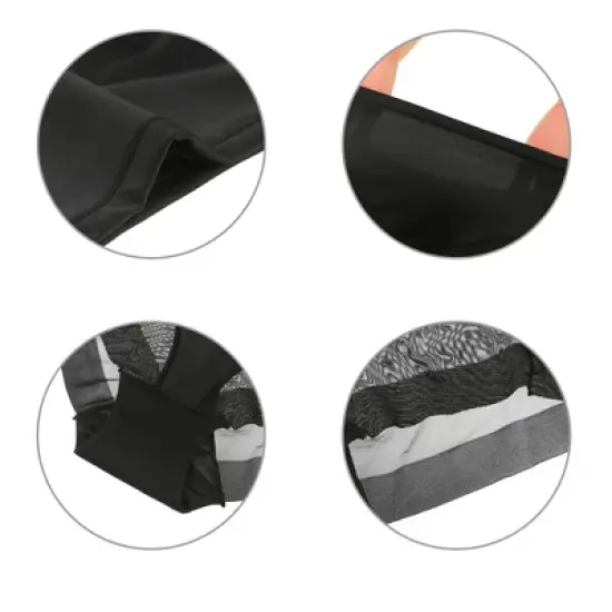 Agnes Orinda Women's Laser Cut Mesh Soft High Rise Brief Solid Stretchy Underwear image {3}