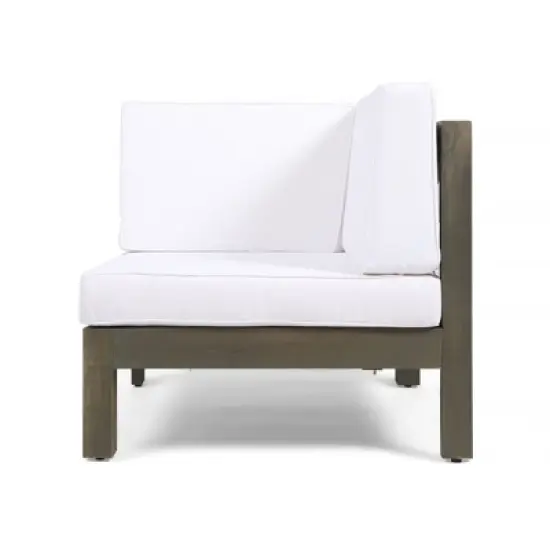 DSVIMOY LoveSeat Set, 2-Piece Love Seat Set, Two Sectiona with Single Arm for Patio, Lawn, White, 60.5"*30.25"*26.5" image {4}
