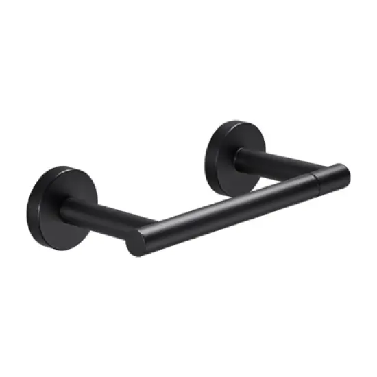 Cobbe Matte Black Toiler Paper Holder Wall Mount, Double Post Pivoting Toilet Paper Roll Holder for Bathroom, SUS 304 Stainless Steel image {7}