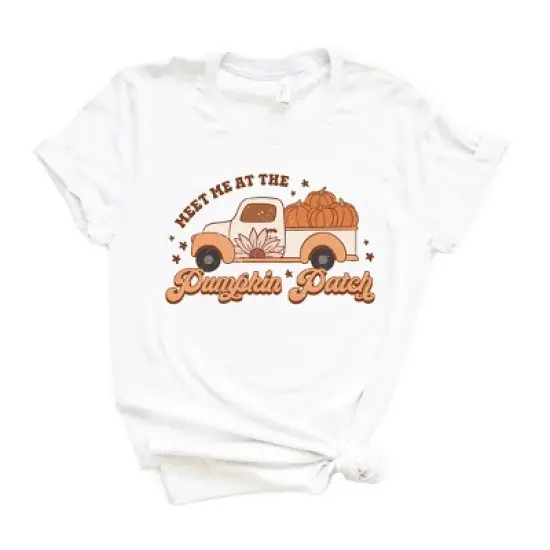 Simply Sage Market Women's Meet Me Pumpkin Patch Colorful Short Sleeve Graphic Tee image {4}