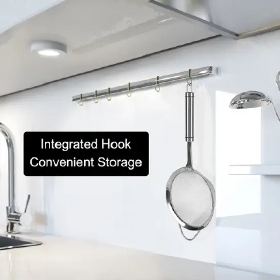 Unique Bargains Stainless Steel Fine Mesh Strainer Colander Flour Sifters with Handle image {3}