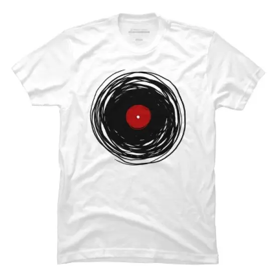 Men's Design By Humans Spinning With A Vinyl Record - Retro Music DJ By ddtk T-Shirt image {4}