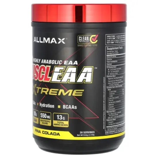 ALLMAX MUSCLEAA&trade; Xtreme, Pina Colada, 1.17 lb (532 g) image {2}