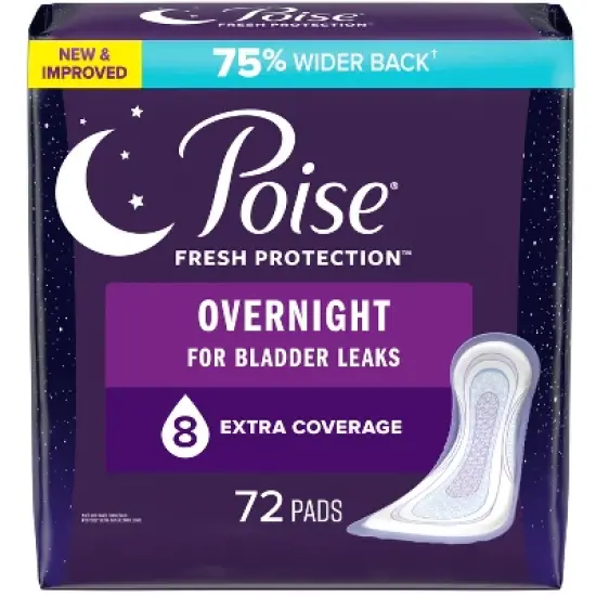 Poise Overnight Postpartum Incontinence Bladder Control Pads for Women - Ultimate Absorbency image {17}