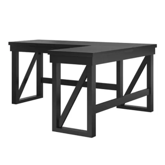 Liberty Lift Top L Desk Black - Room & Joy image {3}