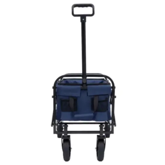 FURNIinspire Outdoor Serving Carts Heavy Duty Utility Cart Utility Wagon Grocery Cart for Camping 3pcs Liner Cover, Blue, 25.98"*17.32"*37.4" image {4}