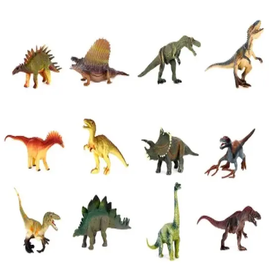 MPM Toy Animal Set - Dinosaur Park Safari Animal Learning Figures Toys Educational Playset For Boys Girls Kids Toddlers 3+ image {2}