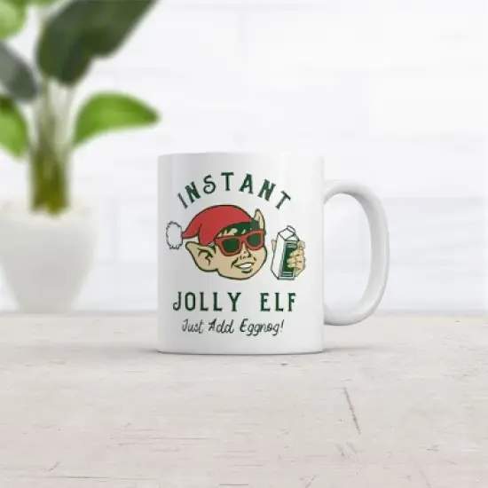 Crazy Dog Instant Jolly Elf Mug Funny Xmas Drinking Party Elves Coffee Cup-11oz image {1}