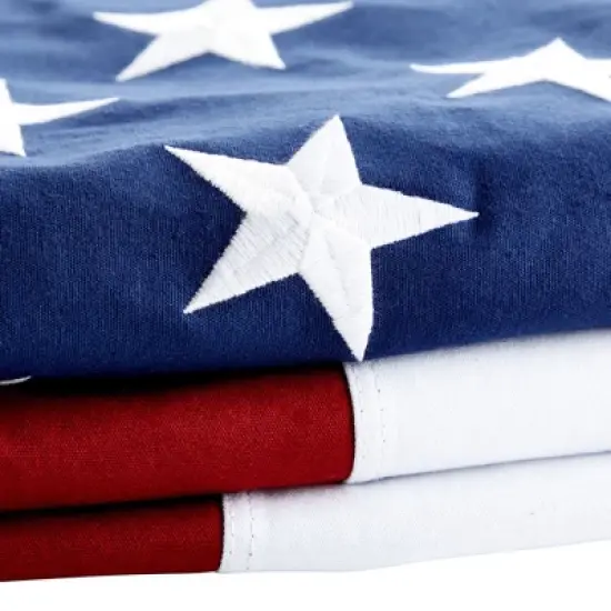 Juvale  5x9.5 American Casket Flag with Embroidered Stars for Veteran Burial, Patriotic Memorial Service image {8}