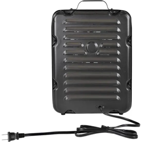 Comfort Zone Electric Portable Milkhouse Style Utility Space Heater with Adjustable Thermostat, 3-Prong Plug, Overheat Protection, Black, 14.5" image {4}