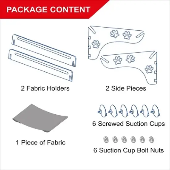 Sussexhome Window Perch Cat  Hammock Sleeping & Playing Wood Frame Bed  image {4}