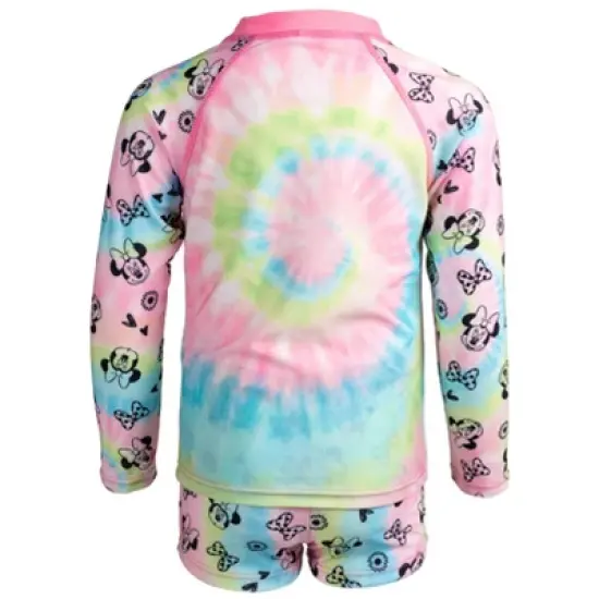 Disney Minnie Mouse Toddler Girls Rash Guard and Swim Shorts Set Infant to Little Kid image {6}