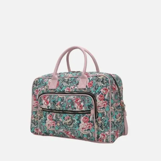 MKF Collection Jayla Quilted Cotton Botanical Pattern Women&rsquo;s Duffle Bag by Mia K image {8}