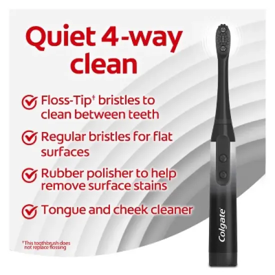 Colgate 360 Charcoal Battery Powered Toothbrush Soft - 1ct image {10}