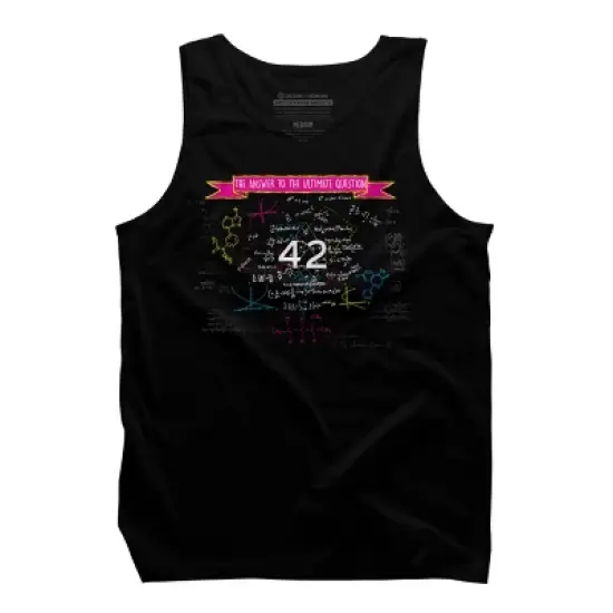 Men's Design By Humans The answer to the ultimate question 42 By Bomdesignz Tank Top image {2}