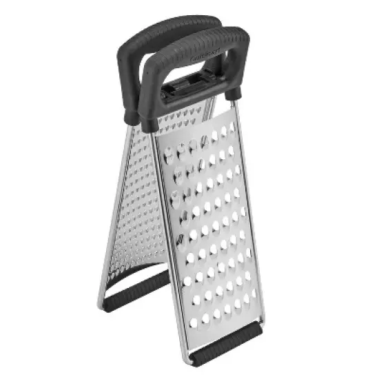 Cuisinart 2-in-1 Detachable Grater: Stainless Steel, Flat Cheese Grater, Dishwasher-Safe, Silver & Black, 2 Pieces image {7}