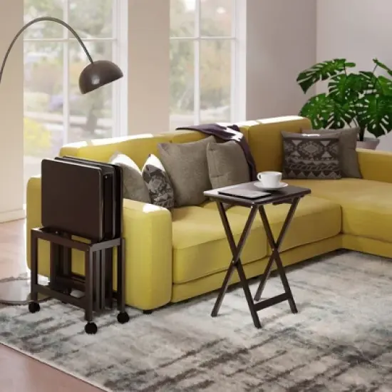 5pc Allen Snack Table Set Coffee - Winsome Wood image {12}