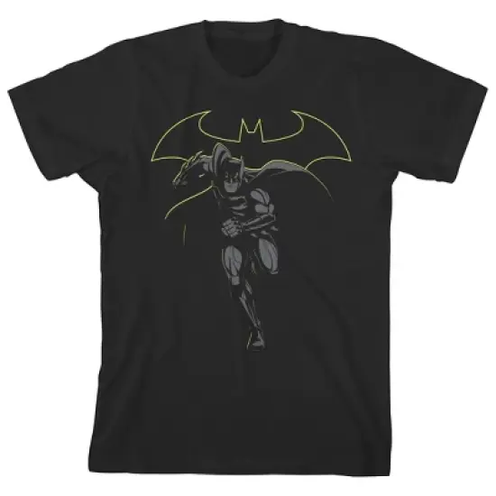 Batman Monochromatic Art Black T-Shirt Toddler Boy to Youth Boy image {3}