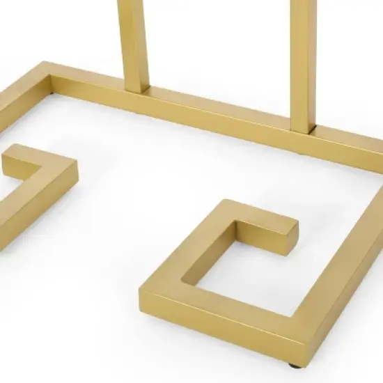 Hickson Modern Glam C Shaped End Table Gold - Christopher Knight Home image {6}