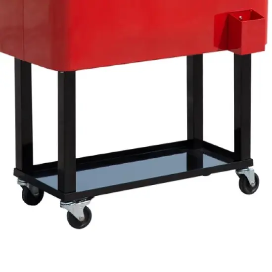 MOEPISY 80 QT Rolling Cooling Bins Ice Chest on Wheels Outdoor Stand Up image {7}