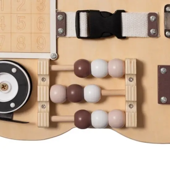 ShpilMaster Wooden Sensory Bear Shaped Learning Toddler Busy Board For Playroom, Nursery, Preschool, and Doctors' Office image {15}