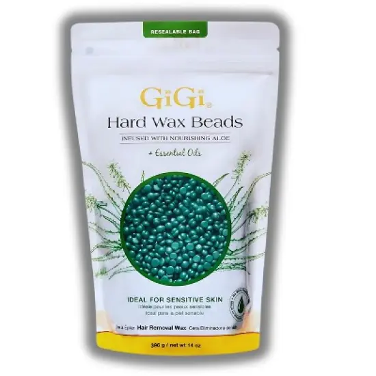 Gigi Nourishing Aloe Sensitive Skin Hard Wax Beads (14 oz) Ideal for Sensitive Skin to Remove Stubborn Hairs image {2}