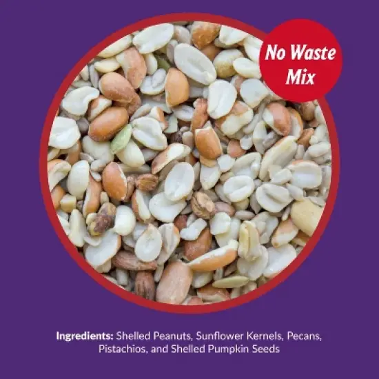 Lyric Delite Wild Bird Seed for Outside Feeders - No Waste Bird Food, Shell-Free Nuts & Seeds Mix, Attracts Buntings, Chickadees & Finches, 5 lb Bag image {3}