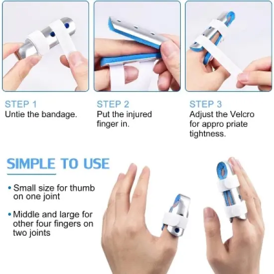 Finger Splint, 3PCS Finger Support Brace Finger Stabilizer for Broken Fingers Straightening Arthritis image {2}